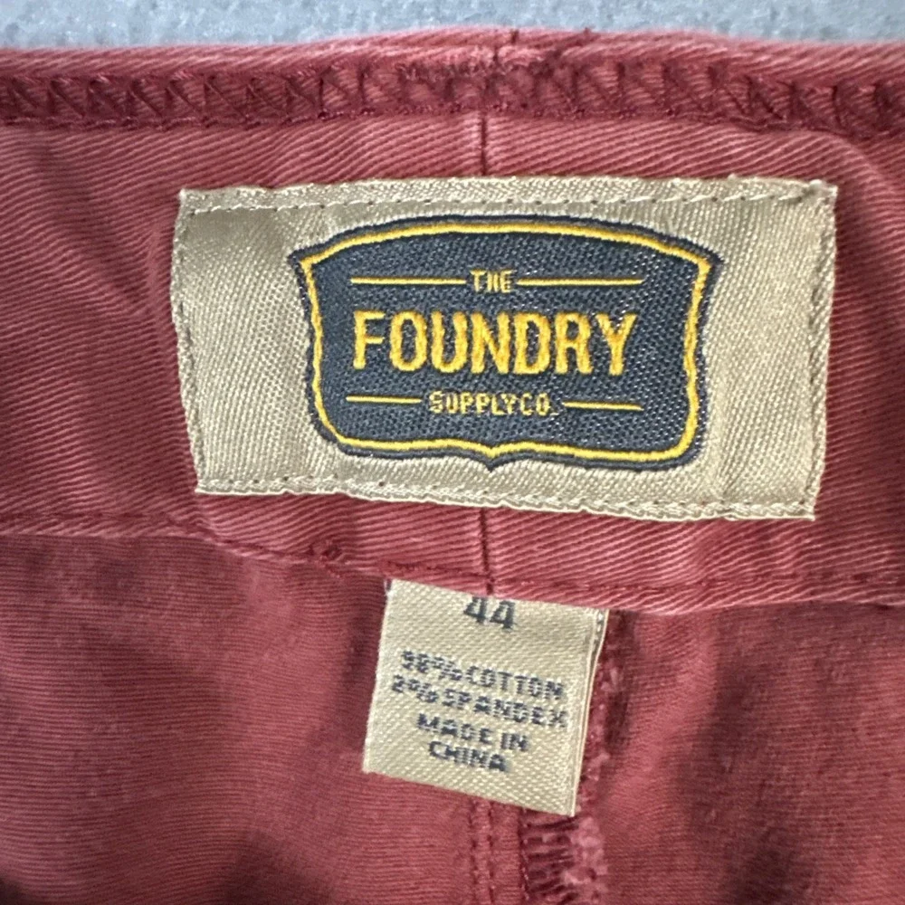 Foundry Supply Co Pants Mens 44 (Fits 42) Red Straight Comfort Stretch Cotton
